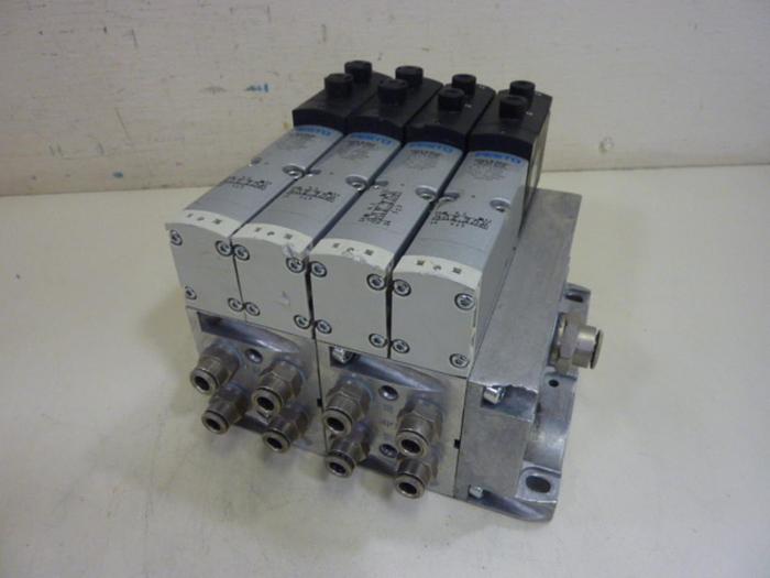 Used FESTO Control Block w/ Valves VABE-S6-1R-N12 #61211