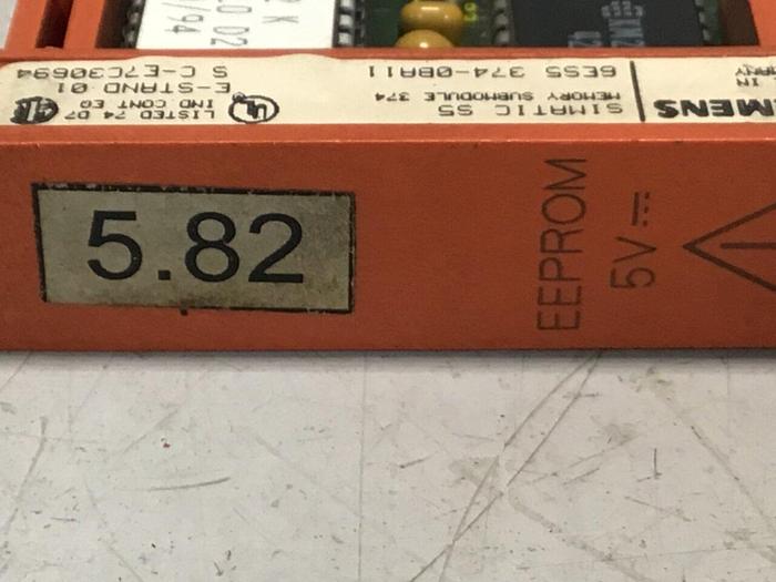 Used SIEMENS / VAN DORN SIMATIC S5 Memory 6ES5 374-0BA11 #126084