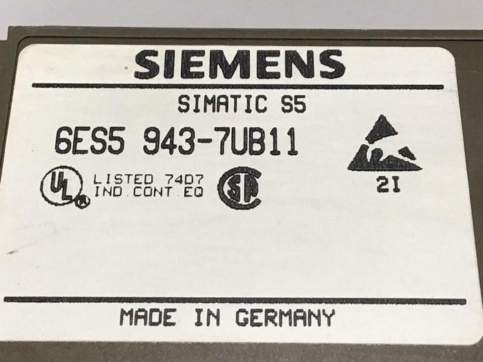 Used SIEMENS Simatic S5 6ES5 943-7UB11 #112139
