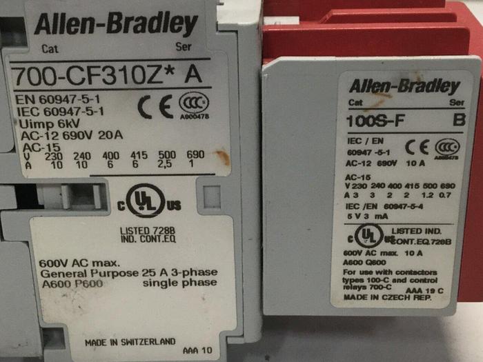 Used ALLEN BRADLEY Control Relay 700S-CF440DJBC #107013
