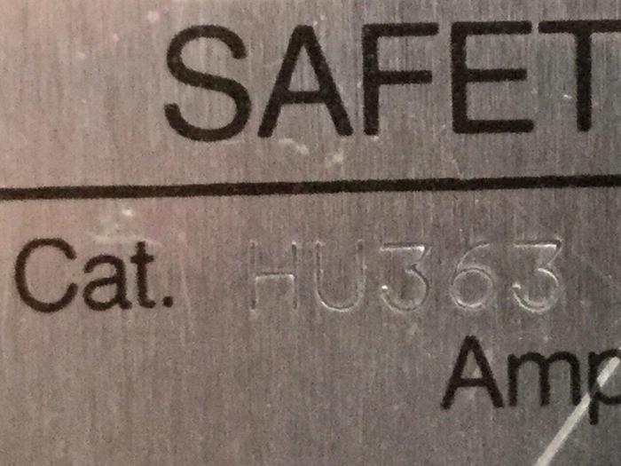 Used SQUARE D 100 Amp Safety Switch HU363 #107896