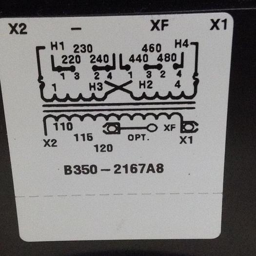 Used CUTLER HAMMER 0.35 kVA Industrial Transformer C0350E2AFB #84566