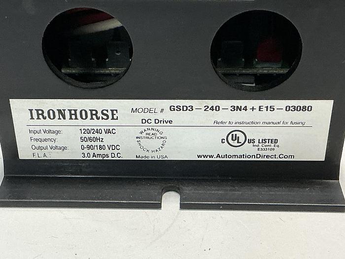 Used AUTOMATION DIRECT GSD3-240-3N4+E15-03080