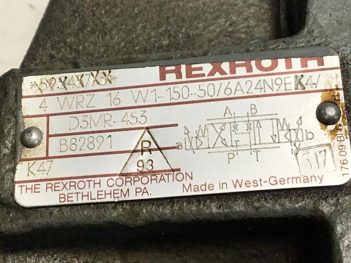 Used REXROTH 4WRZ16W115050/6A24N9EK4/D3MR-453 Valve Used #140304