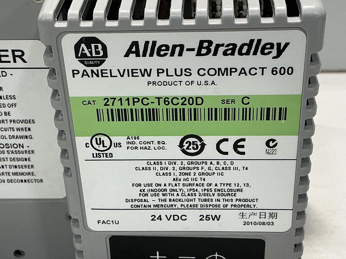 Used ALLEN BRADLEY 2711PC-T6C20D