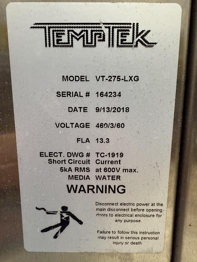 Used TEMPTEK VT-275-LXG