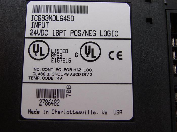 Used GE FANUC Input Module IC693MDL645D #7091