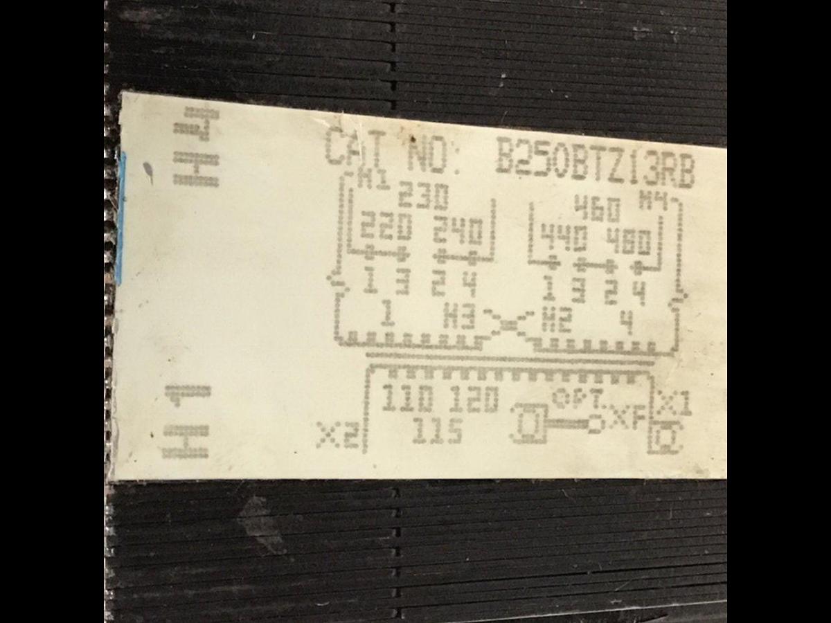 Used MICRON .250 kVA Transformer B250BTZ13RB USED