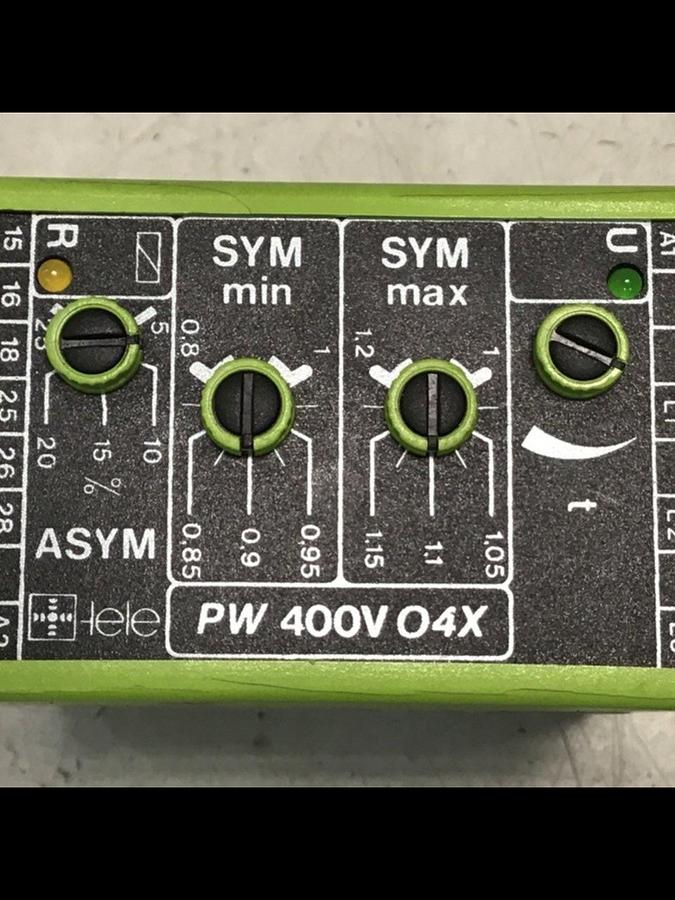 Used TELE Monitoring Relay PW 400V O4X #136814