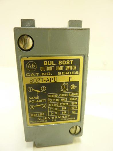 Used ALLEN BRADLEY Limit Switch 802T-APU SER F #43336