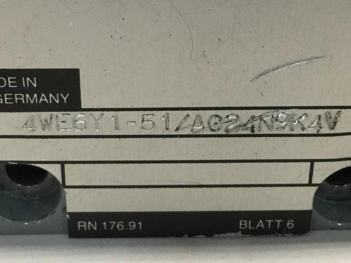 Used REXROTH Hydraulic Valve 4WE6Y151/AG24N9K4V #110733