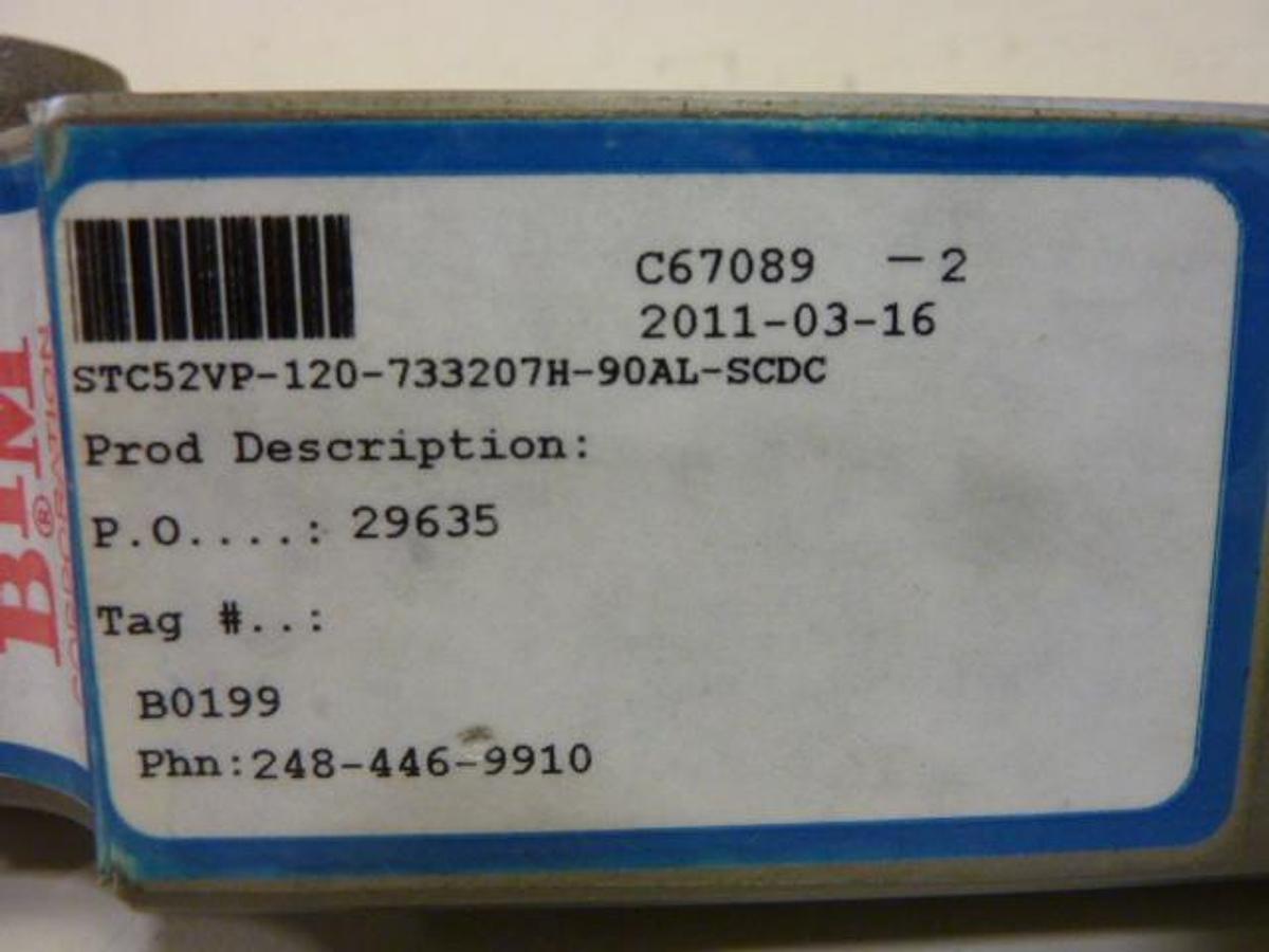 Used BTM CORP Power Clamp STC52VP-120-733207H-90AL-SCDC Used