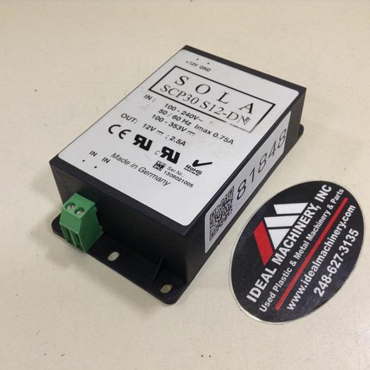 Used SOLA ELECTRIC Power Supply SCP30 S12-DN #81848