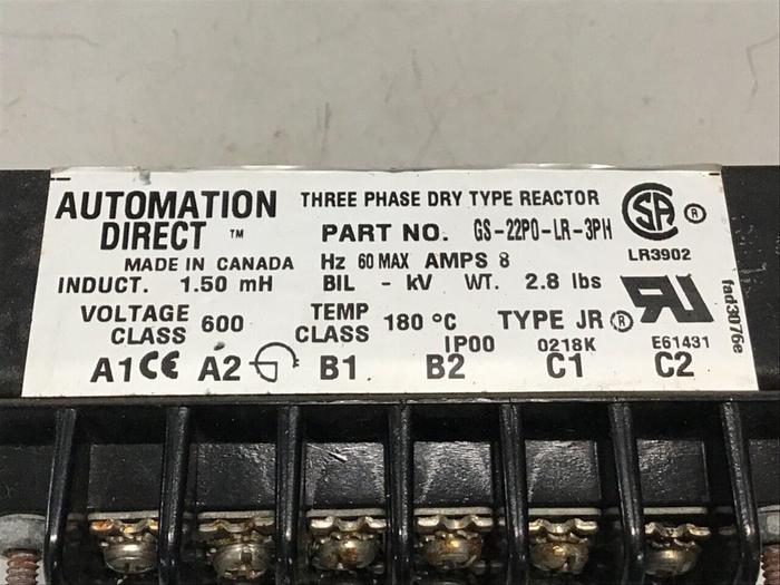 Used AUTOMATION DIRECT Transformer GS-22P0-LR-3PH #128898