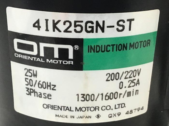 Used ORIENTAL MOTOR Induction Motor 4IK25GN-ST #119985