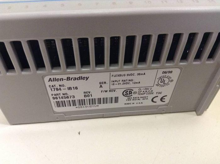 Used ALLEN BRADLEY Input Module 1794-IB16 SER A #68486