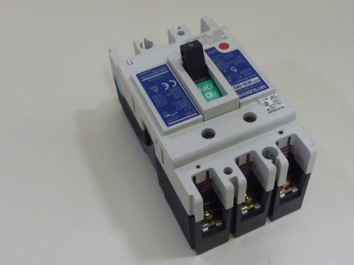Used MITSUBISHI 5 Amp No-Fuse Breaker NF50-SWU3-5 #60746