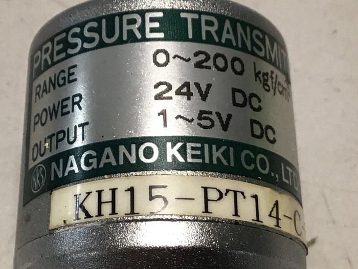 Used NAGANO Pressure Transmitter KH15-PT14-C-200-0.25 #126509