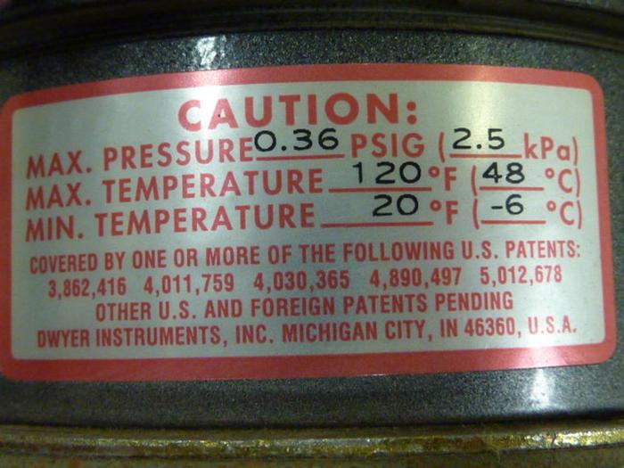 Used DWYER Gauge Transmitter N07N #53745