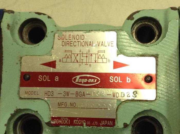 Used TOYOOKI KOGYO Solenoid Directional Valve HD3-3W-BGA-03A-WDD2S #87060