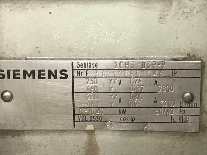 Used SIEMENS Blower 2CH3 039-9 Used