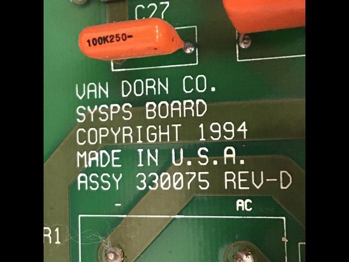 Used VAN DORN Power Supply 330075 USED