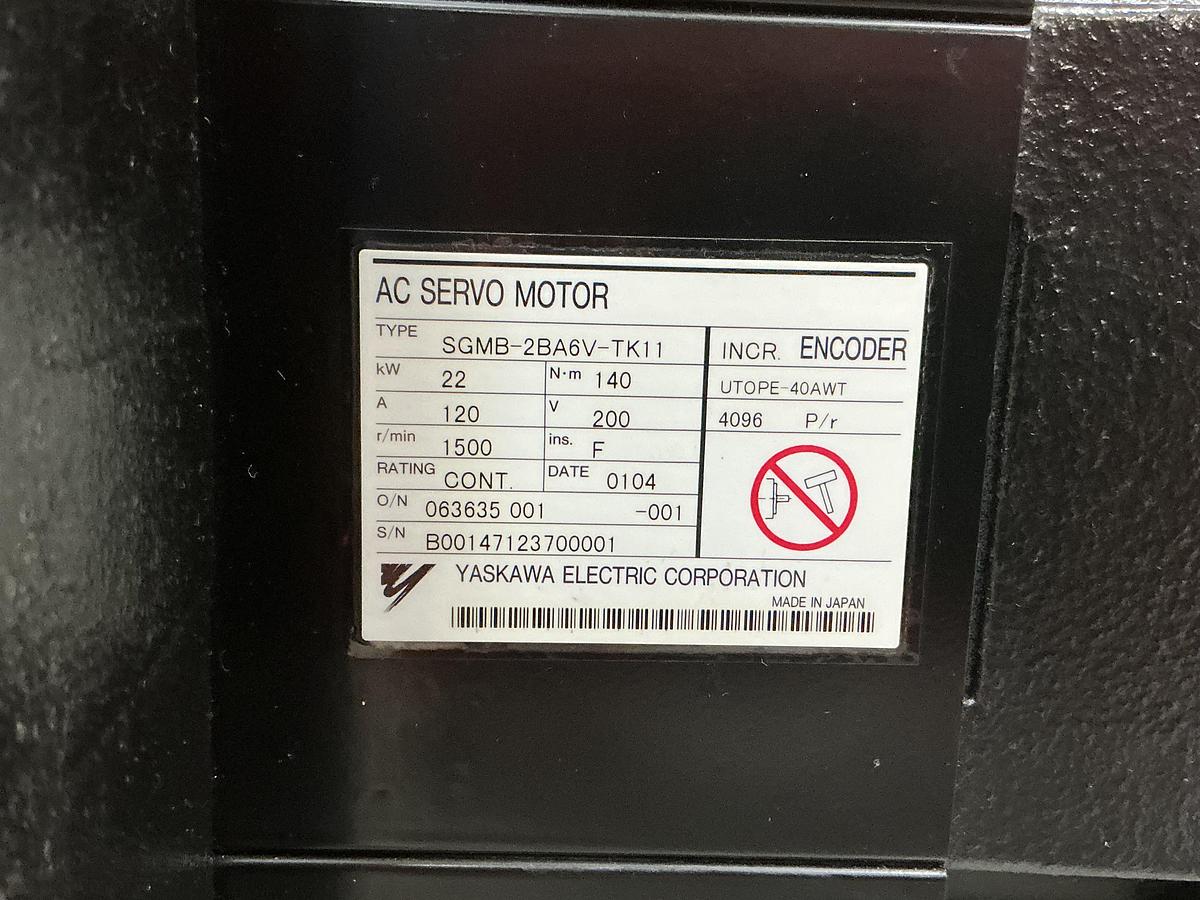 Used YASKAWA ELECTRIC SGMB-2BA6V-TK11