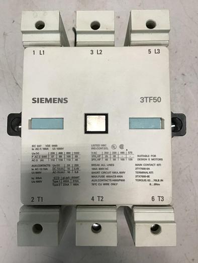Used SIEMENS Contactor 3TF5022-OAK6 Used