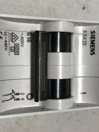 Used SIEMENS Circuit Breaker 16 Amp 5SX22B16 #119639