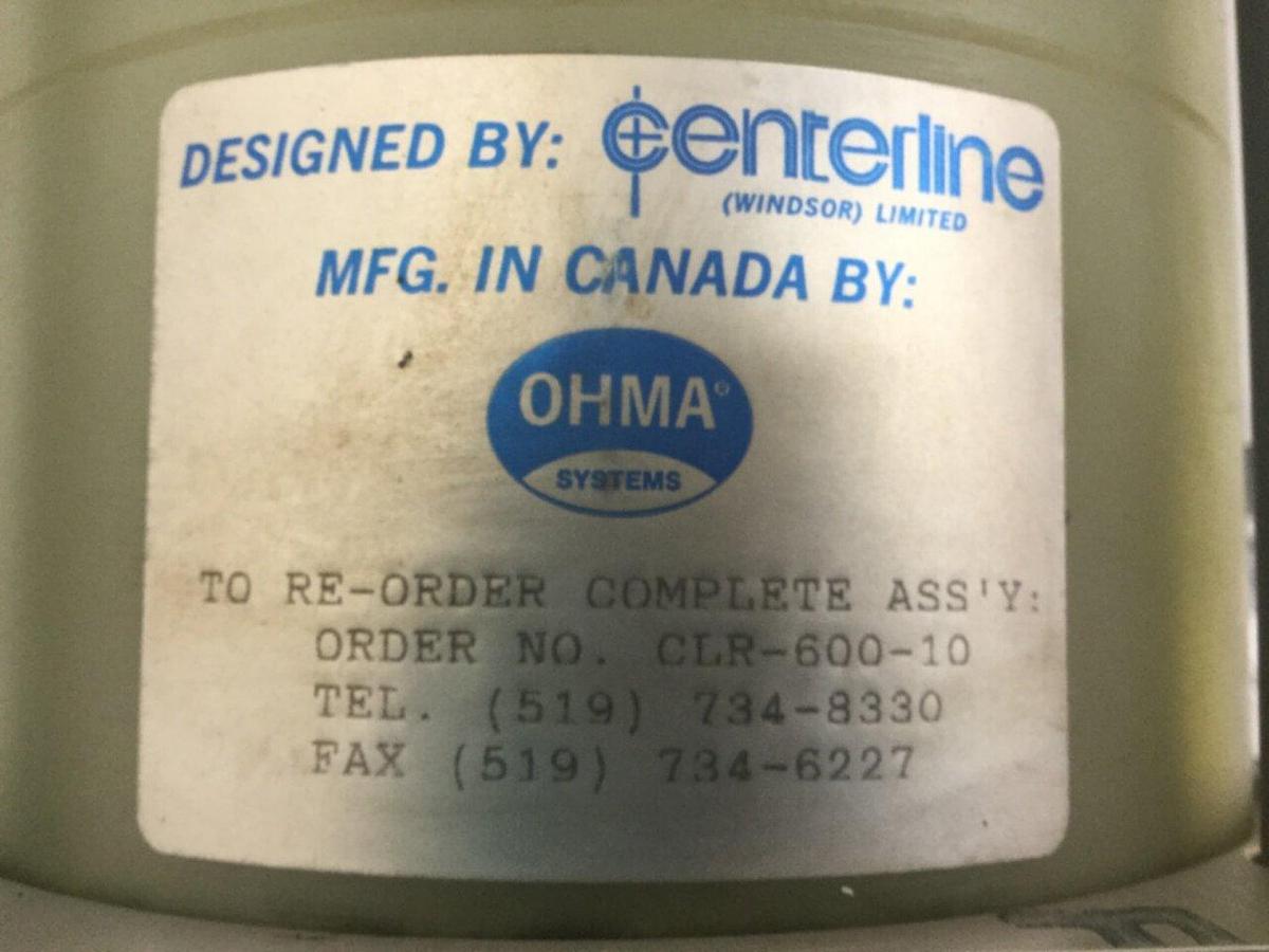 Used CENTERLINE Oil Lube Filter CLR-600-10 USED