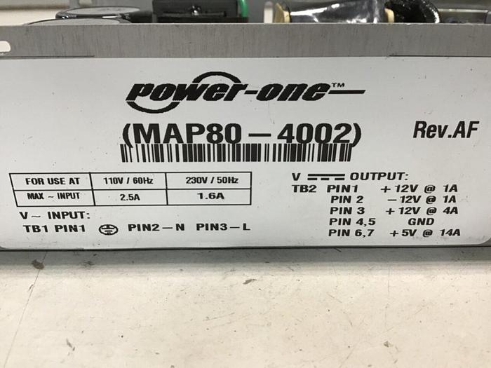 Used POWER-ONE DC Power Supply MAP80-4002 Used