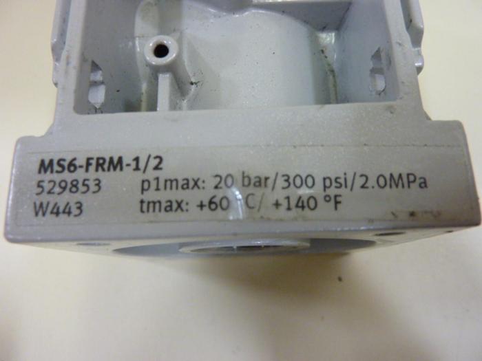 Used FESTO Pneumatic Block MS6-FRM-1/2 #64068