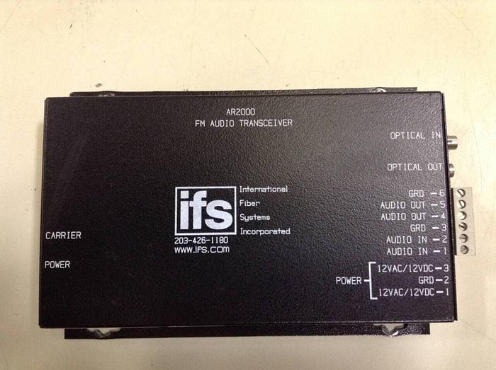Used INTERNATIONAL FIBER SYSTEMS FM Audio Transceiver AR2000 #75303