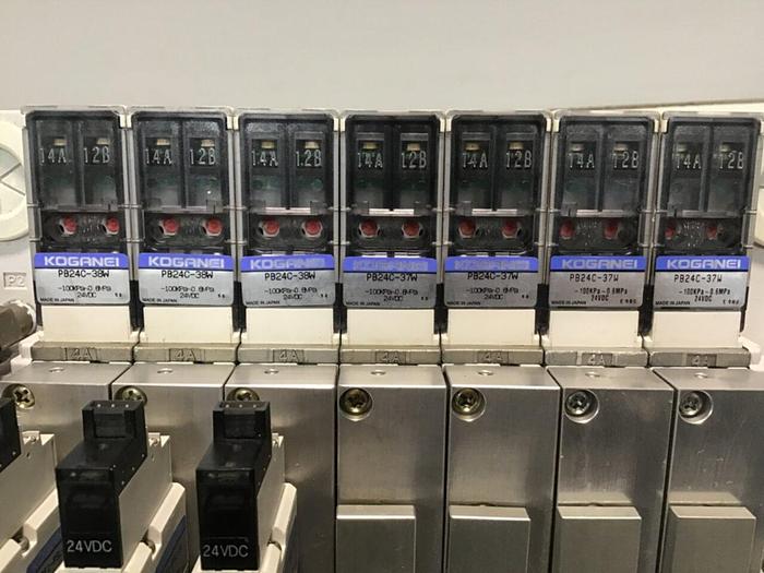 Used KOGANEI Manifold w/ Valves PBM7P-3W #120991