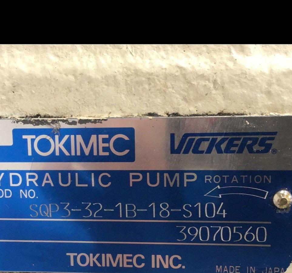 Used TOKIMEC VICKERS Hydraulic Pump SQP3-32-1B-18-S104 USED