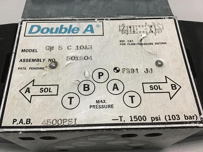Used DOUBLE A QM5C10A3 Valve Used #142140