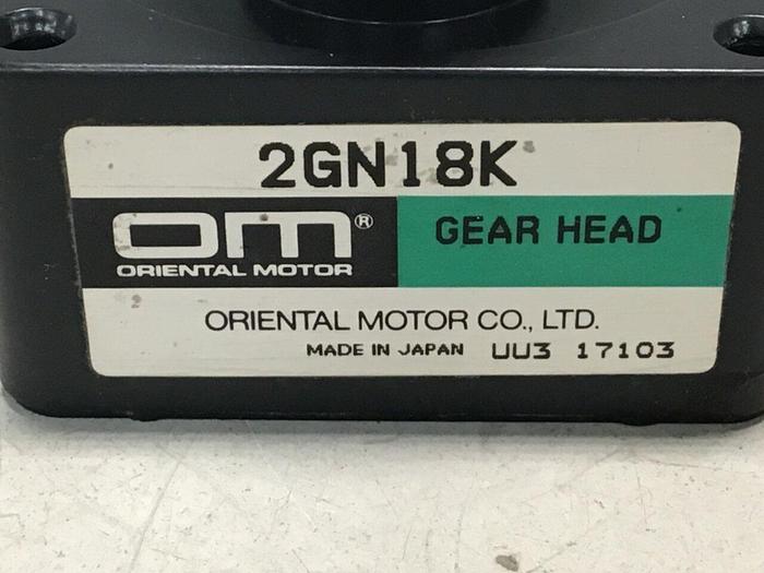 Used ORIENTAL MOTOR Gearhead 2GN18K Used