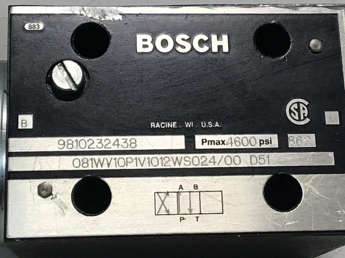 Used BOSCH Valve 081WV10P1V1012WS024/00D51 #132220