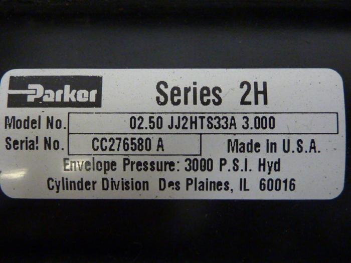 Used PARKER Ejection Cylinder 02.50 JJ2HTS33A 3.000 #61987