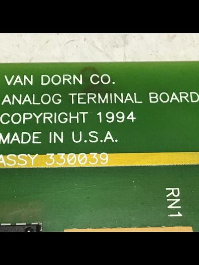 Used VAN DORN Analog Terminal Board PC330-039 #143137