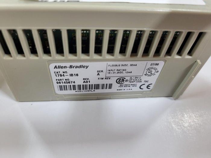 Used ALLEN BRADLEY Input Module 1794-IB16 SER A #129363