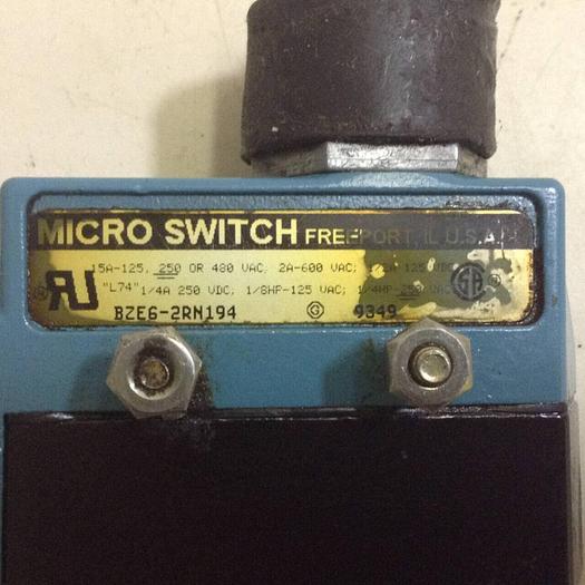 Used HONEYWELL Micro Switch BZE6-2RN194 #85180