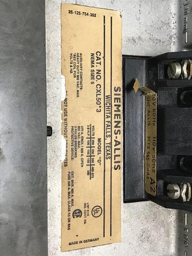 Used SIEMENS Relay CXL50 3 #135219