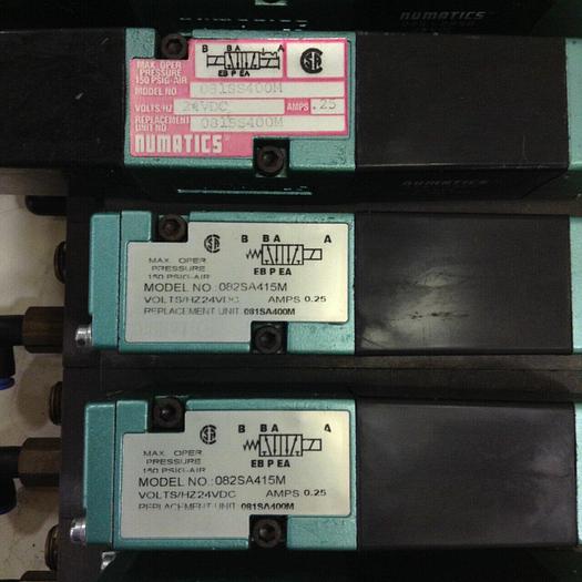 Used NUMATICS Control Block w/ Valves 082SA415M #80016