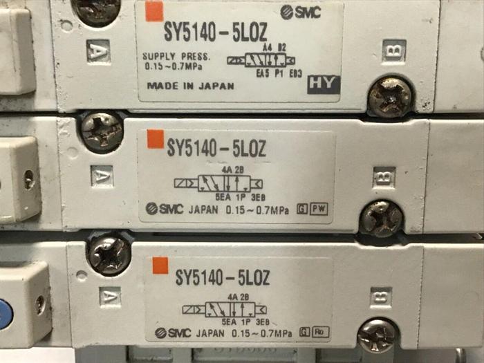Used SMC Solenoid Valve w/ Manifold SY5140-5LOZ #115976