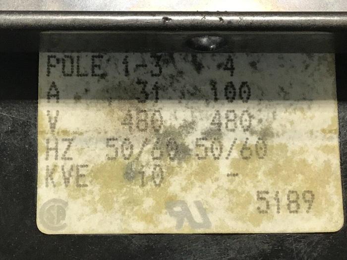 Used HEINEMANN Breaker CF4-G8G8G8G0-LS-04-D-AB Used