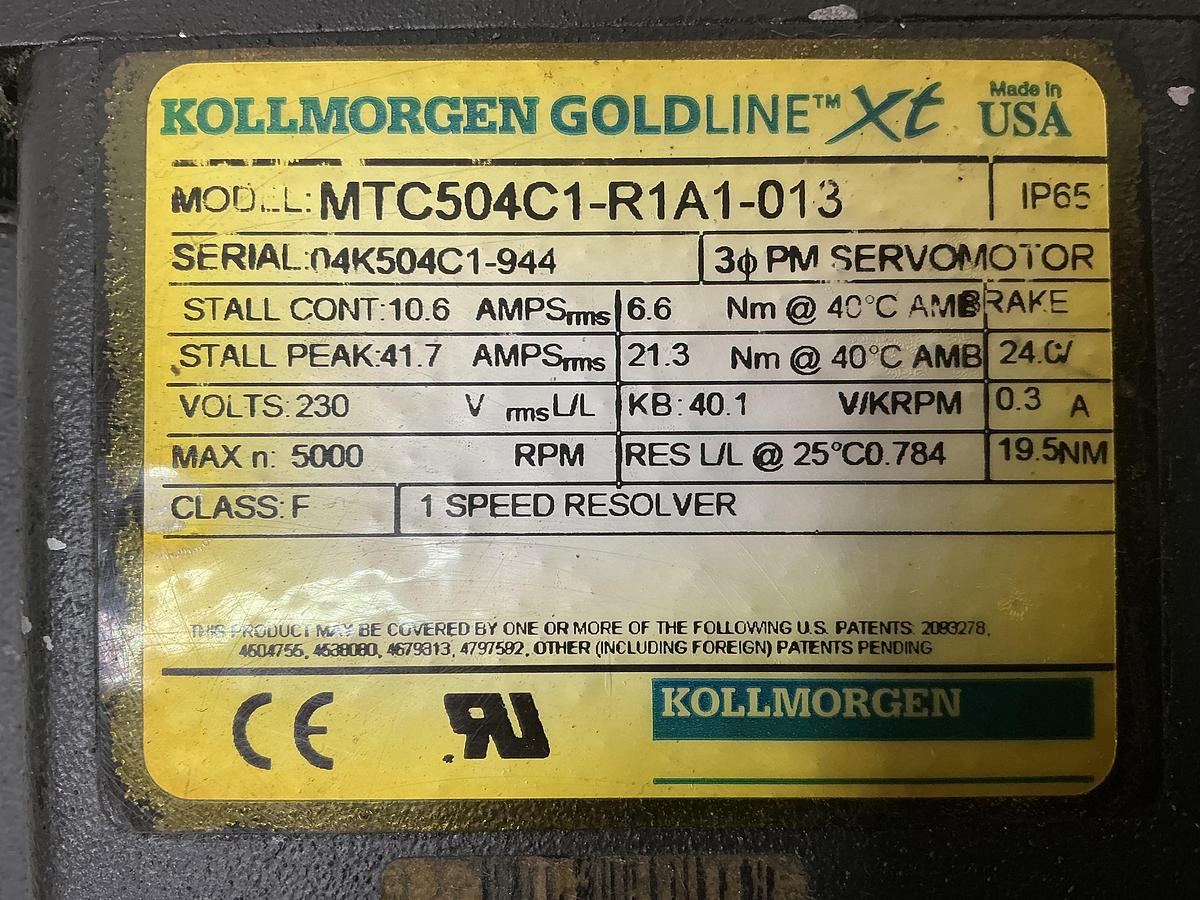 Used KOLLMORGEN MTC504C1-R1A1-013