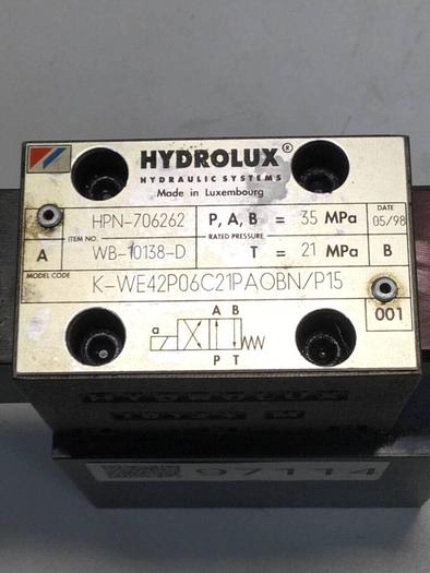 Used HYDROLUX Valve CCE30C1RH2X06 Used