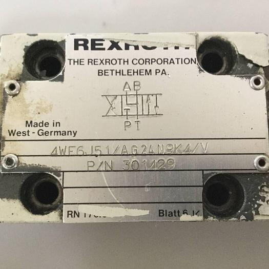 Used REXROTH Valve 4WE6J51AG24N9K4V #91403