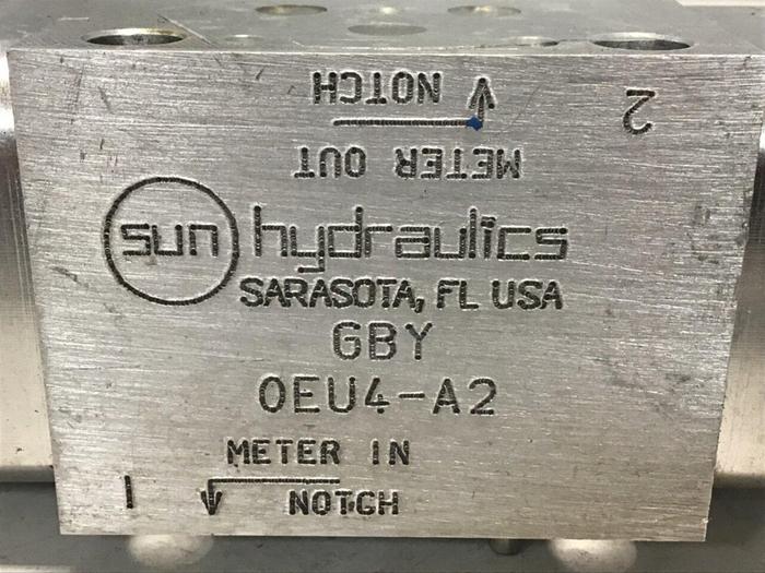 Used SUN HYDRAULICS Valve GBY-0EU4-A2 #132153